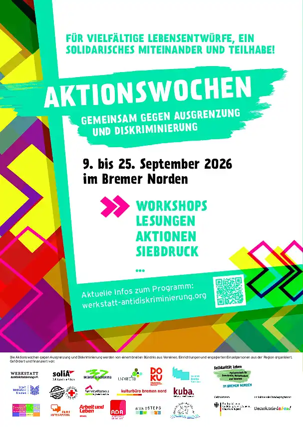 Hinweis auf Aktionswochen gegen Ausgrenzung und Diskrimierung vom 9.-25. September 2026